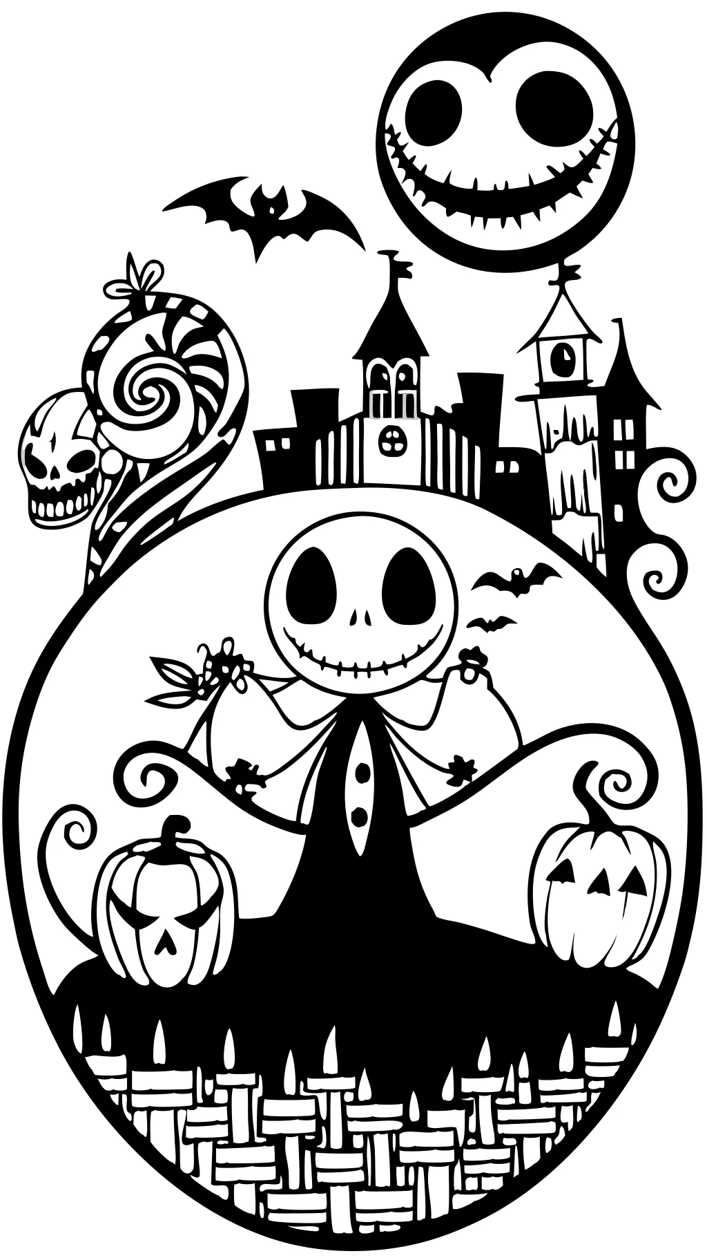 coloring pages nightmare before christmas